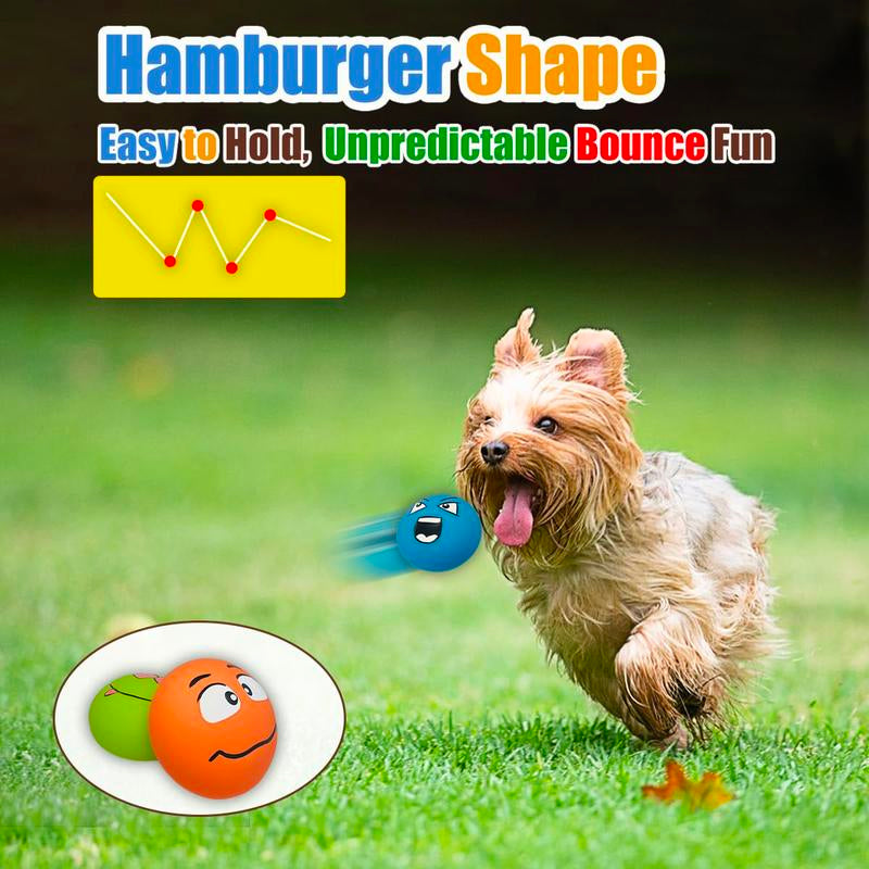 Squeaky Dog for Small Dogs Latex Soft Puppy Toys Balls Smile Face Flat Mini Breeds