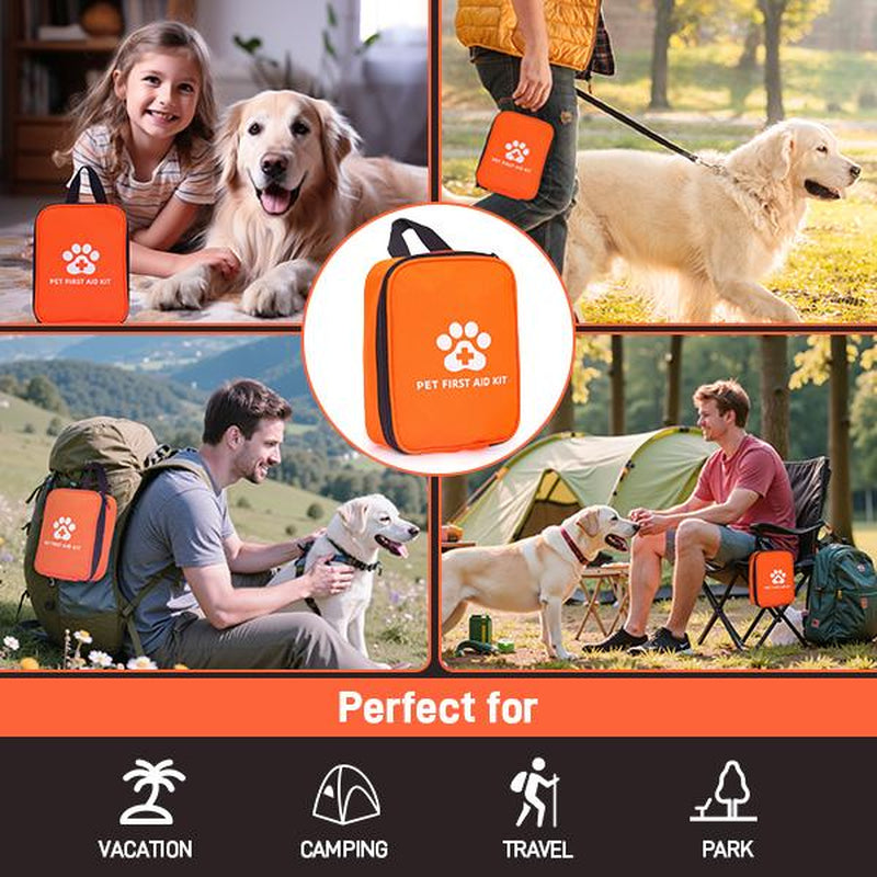 Comprehensive 118 PCS Pet First Aid Kit – Compact, Easy-To-Carry Bag with Essentials for Dogs & Cats, Perfect for Travel, Camping & Daily Safety