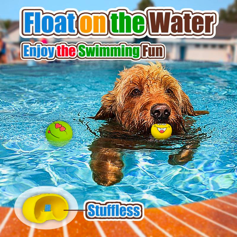 Squeaky Dog for Small Dogs Latex Soft Puppy Toys Balls Smile Face Flat Mini Breeds