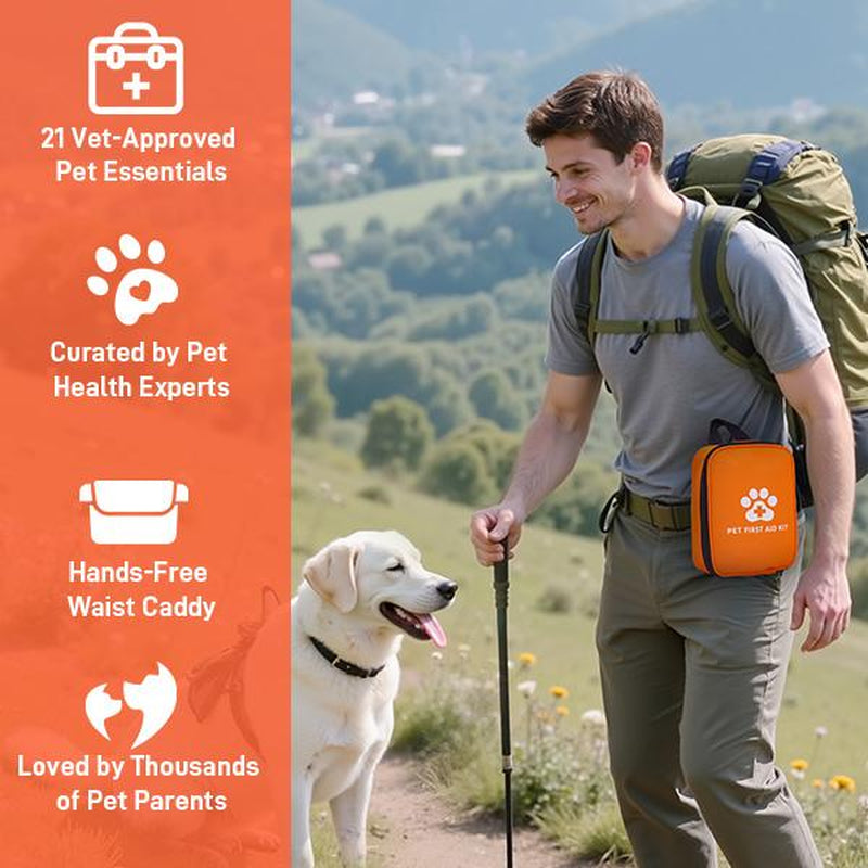 Comprehensive 118 PCS Pet First Aid Kit – Compact, Easy-To-Carry Bag with Essentials for Dogs & Cats, Perfect for Travel, Camping & Daily Safety
