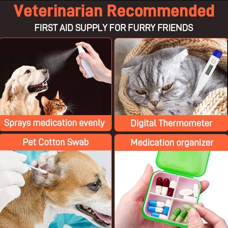 Comprehensive 118 PCS Pet First Aid Kit – Compact, Easy-To-Carry Bag with Essentials for Dogs & Cats, Perfect for Travel, Camping & Daily Safety