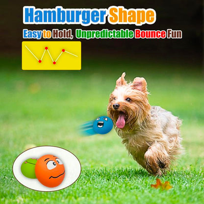 Squeaky Dog for Small Dogs Latex Soft Puppy Toys Balls Smile Face Flat Mini Breeds