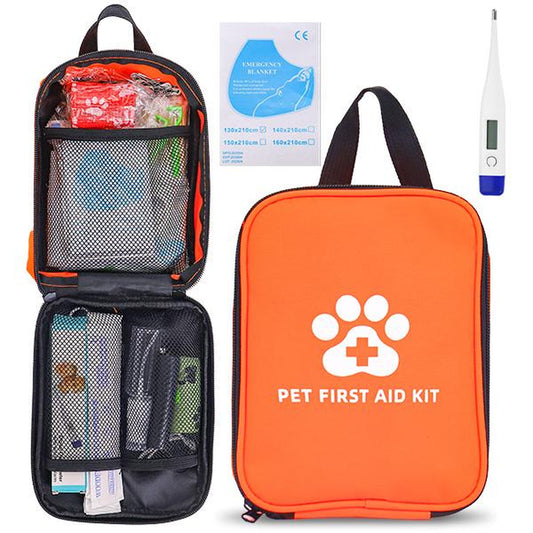 Comprehensive 118 PCS Pet First Aid Kit – Compact, Easy-To-Carry Bag with Essentials for Dogs & Cats, Perfect for Travel, Camping & Daily Safety